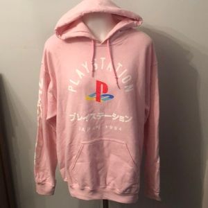 Playstation Pink Hoodie Sweatshirt Size 